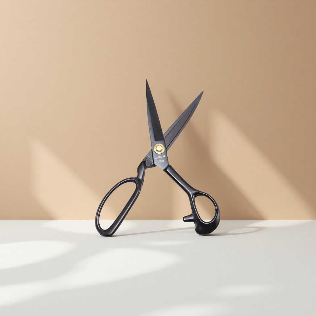 Stainless steel sharp household scissors 20cm multi-functional fabric cutting and paper-cutting scissors
