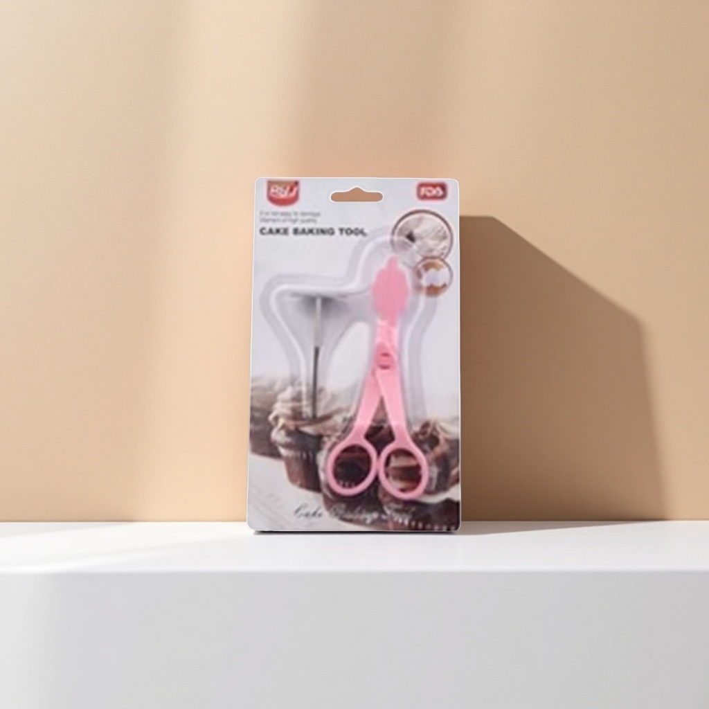 Pink cake baking scissors, chocolate piping and cutting tools, stainless steel kitchen baking supplies details Picture