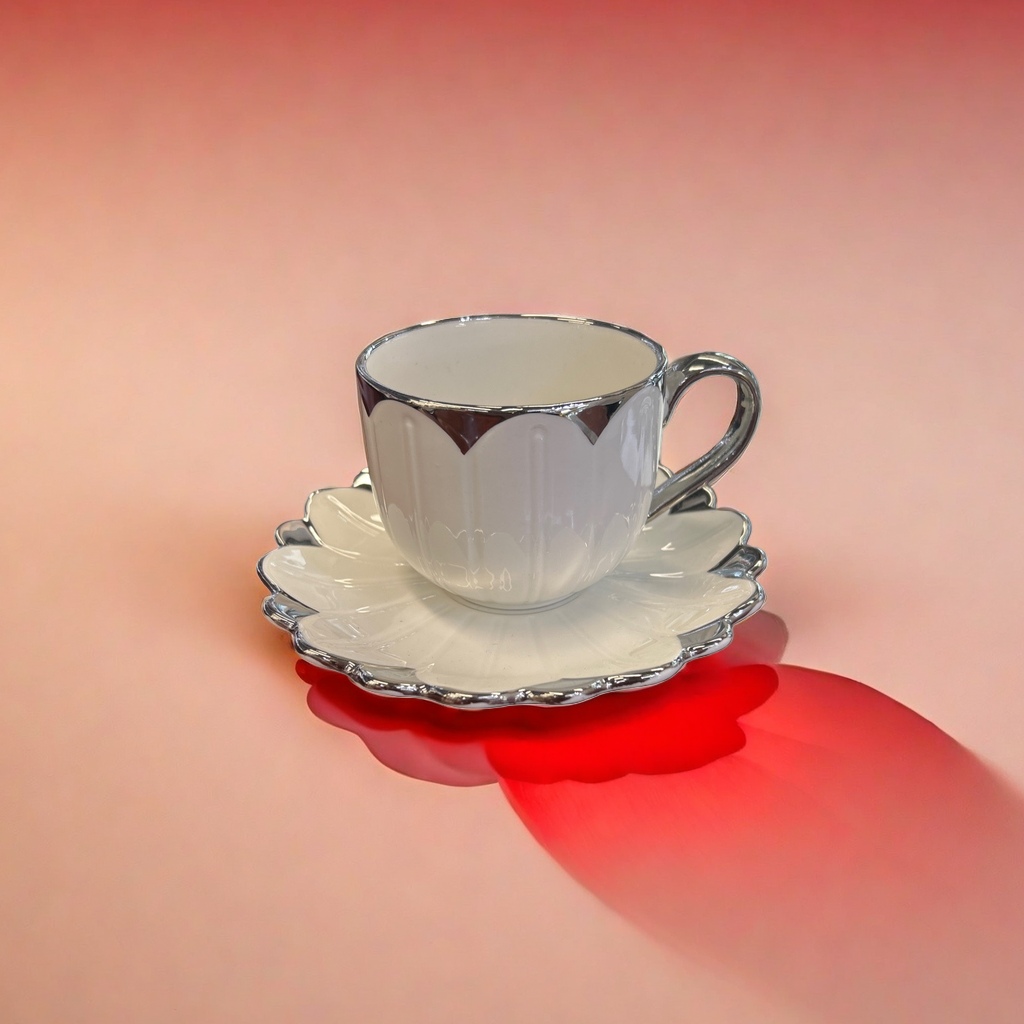 白色陶瓷茶杯 家用简约高颜值耐热保温茶具套装