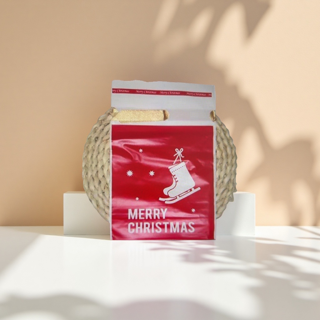 Christmas festive decor flags with red, green and gold color schemes are suitable for both indoor and outdoor use details Picture