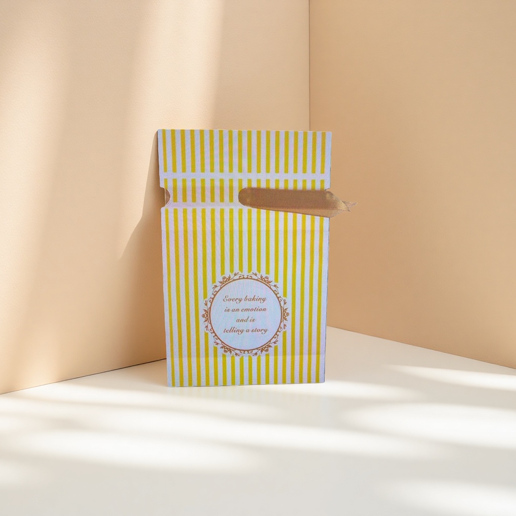 The yellow striped packaging bag is thickened, moisture-proof, food-grade sealed and portable Application Scenario