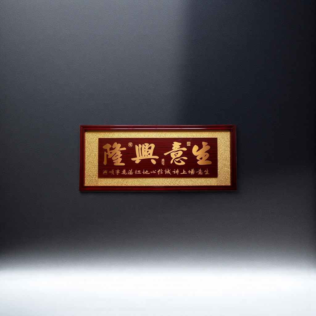 Calligraphy work plaques, solid wood carvings, for wall decoration in living rooms, studies and offices