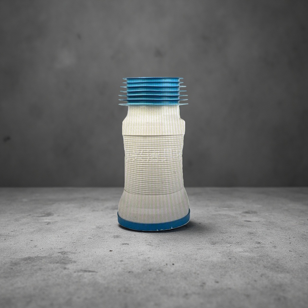 Thickened, durable and stretchable white telescopic hose with blue edges for garden watering