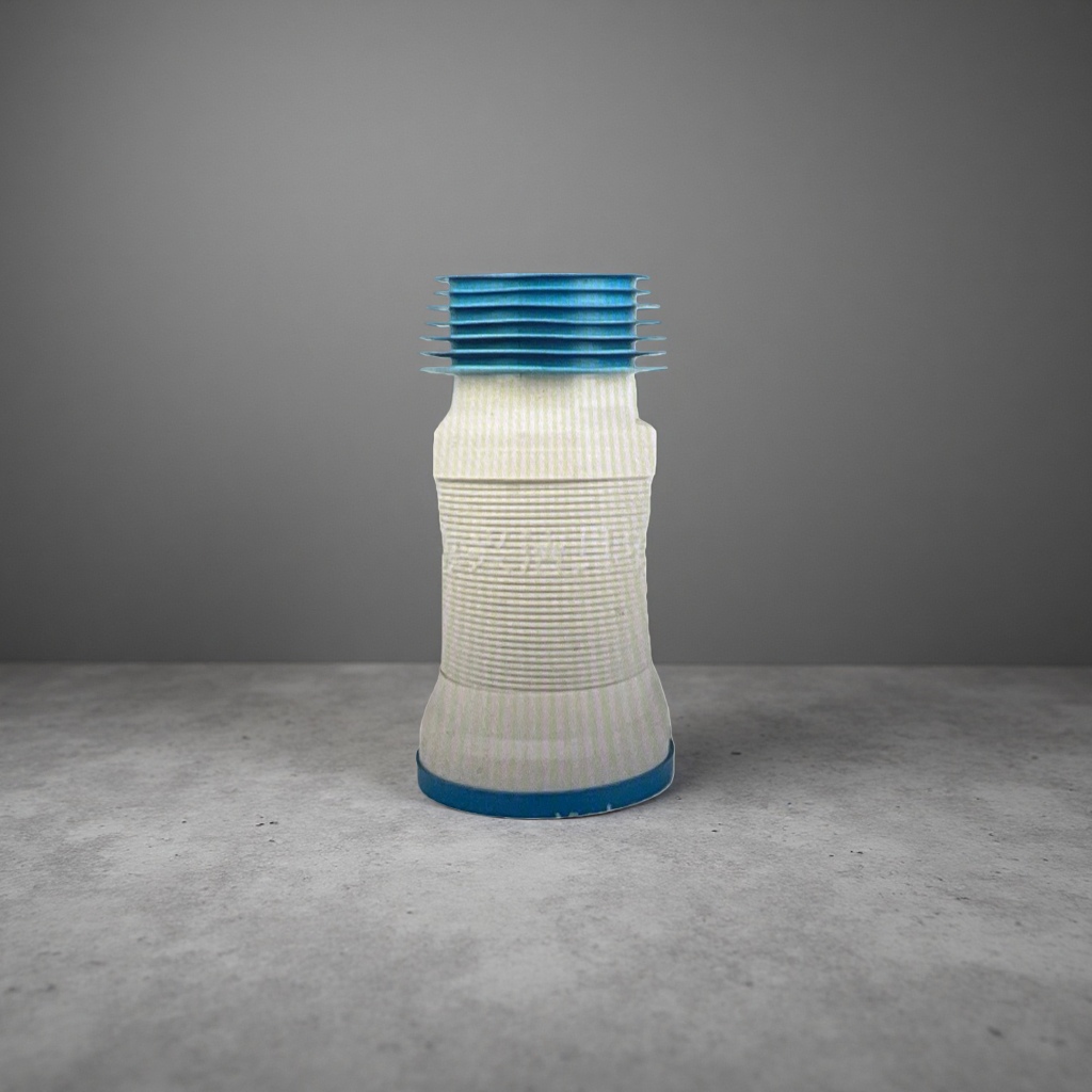 Thickened, durable and stretchable white telescopic hose with blue edges for garden watering details Picture