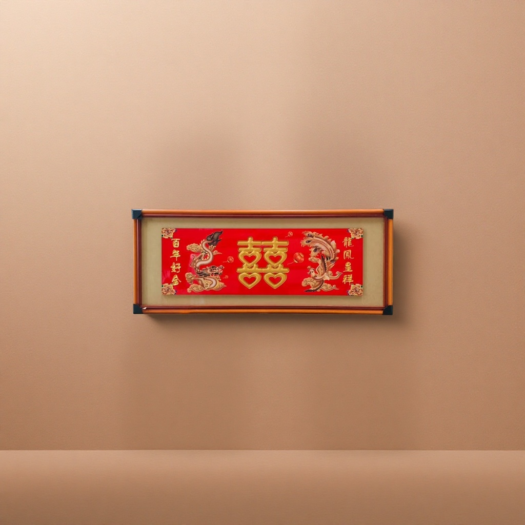 Chinese-style "Xi" character hanging paintings, living room entrance decorative paintings, red auspicious home soft furnishings Application Scenario