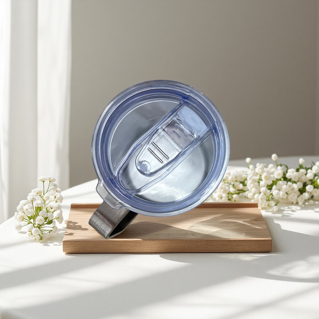 Transparent lid cup, portable water cup with lid, simple glass cup for office and home use