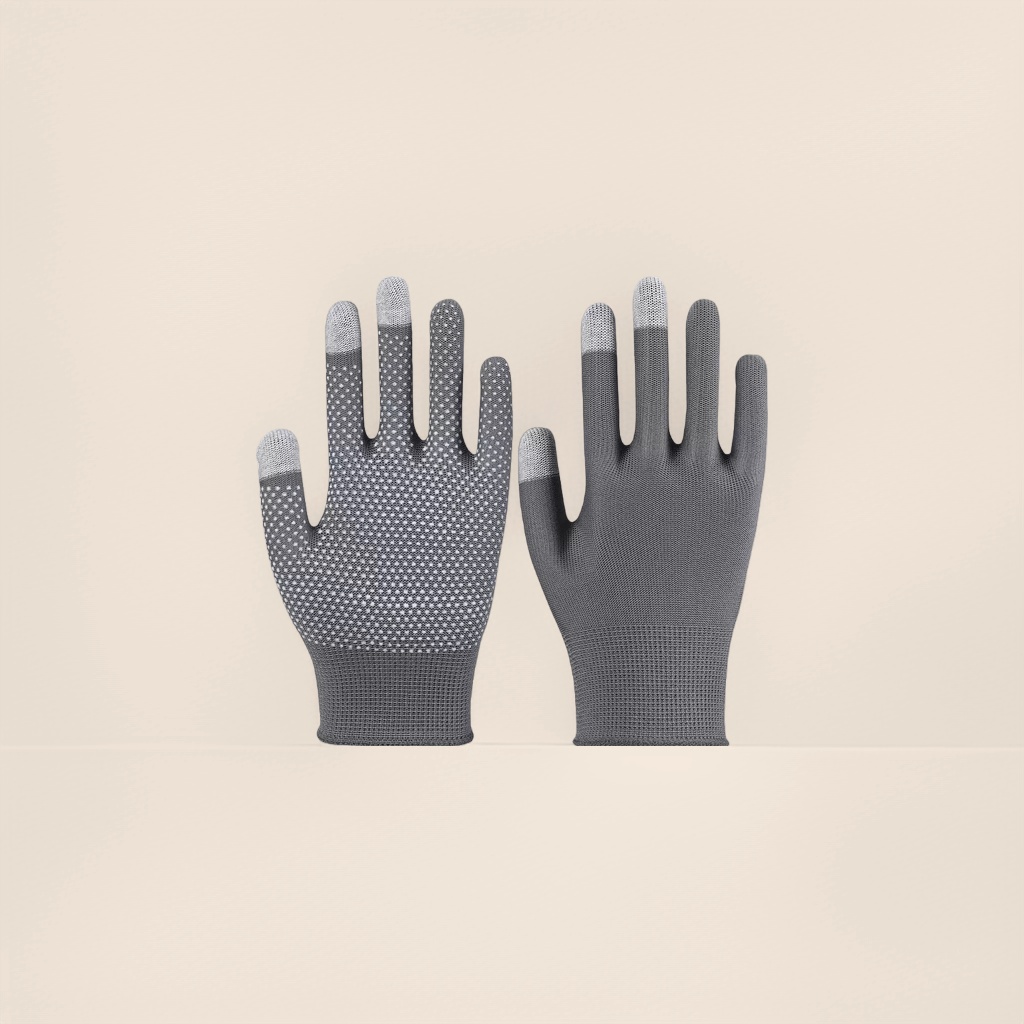 The grey sports gloves are breathable, anti-slip, thickened and warm, suitable for cycling and fitness Application Scenario