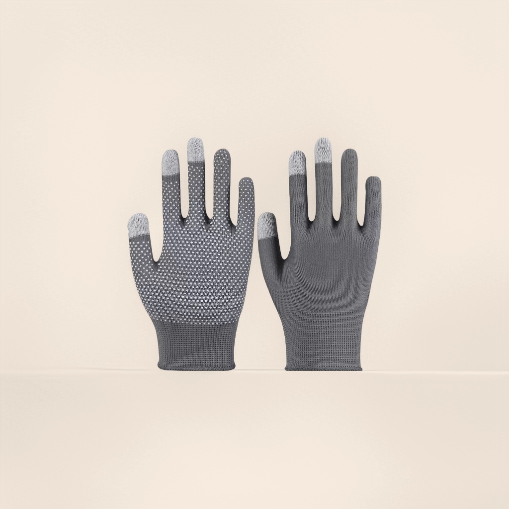 The grey sports gloves are breathable, anti-slip, thickened and warm, suitable for cycling and fitness Specification image