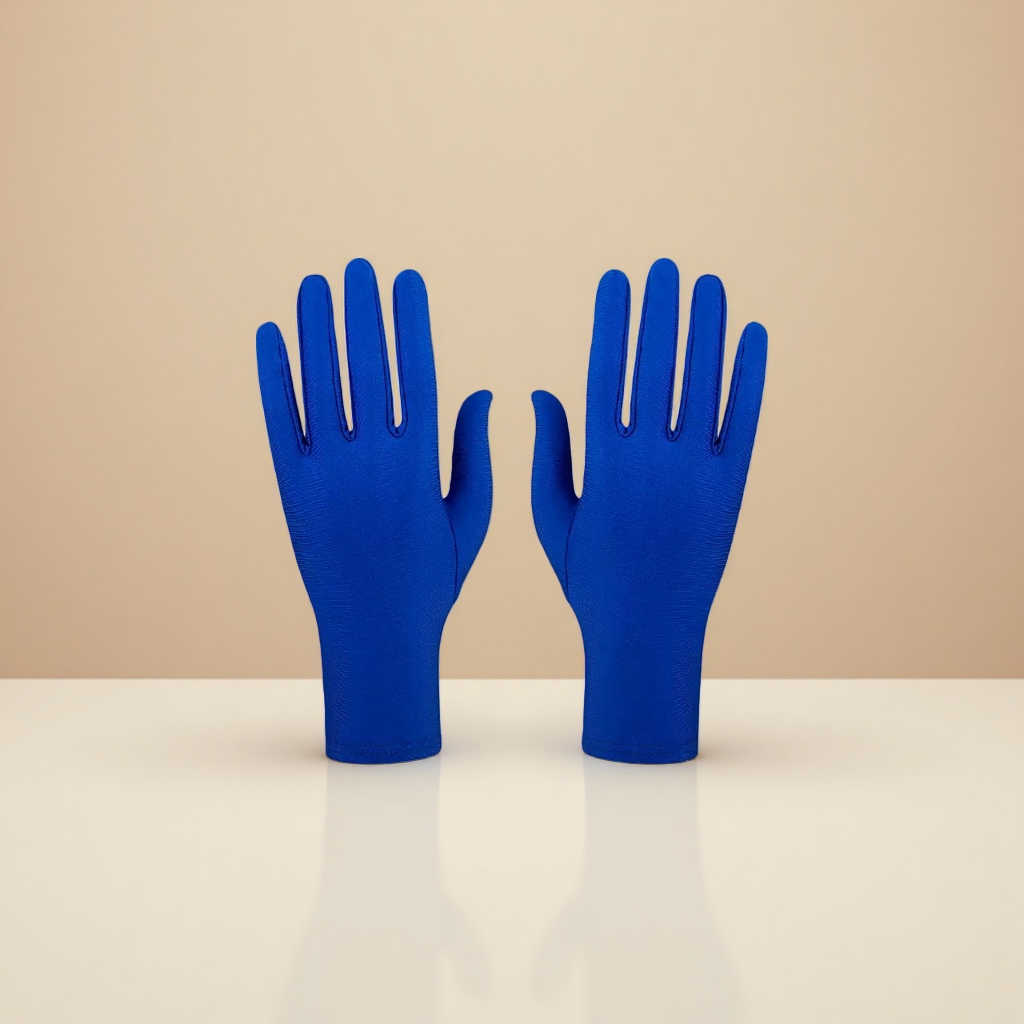 Blue pure cotton breathable gloves, thin for spring and summer, suitable for both men and women, for easy work