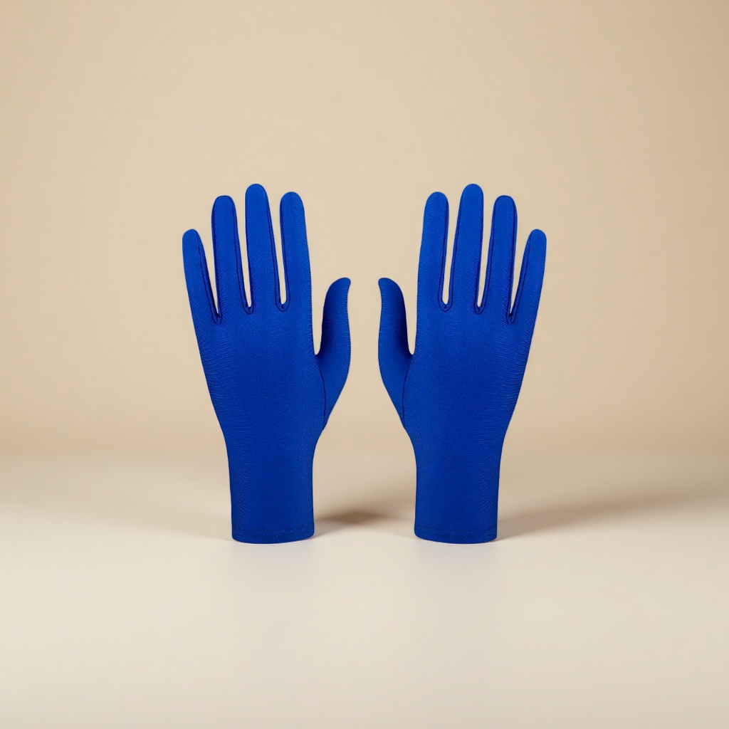 Blue pure cotton breathable gloves, thin for spring and summer, suitable for both men and women, for easy work Specification image