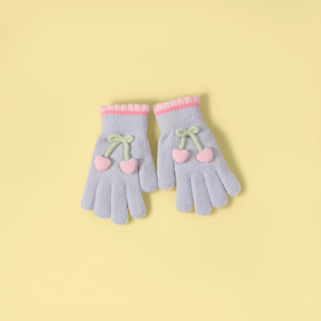 Thickened plush gloves for warm women's autumn and winter knitted gloves Specification image