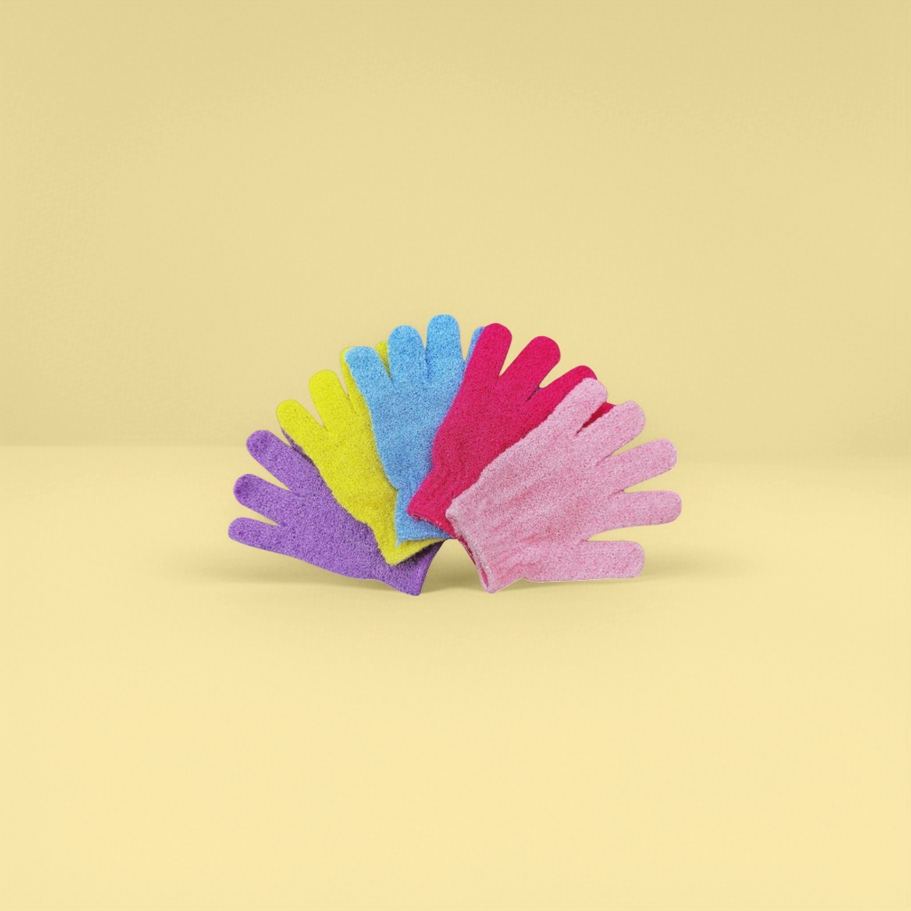Pure cotton scrub gloves, unisex exfoliating bath cleaning products details Picture