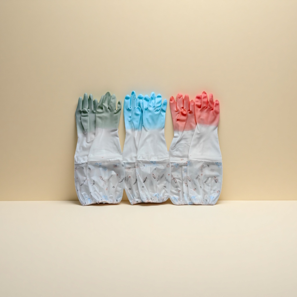 Colored rubber gloves are thickened, anti-slip and wear-resistant, suitable for both men and women, for work and household cleaning and protection Application Scenario