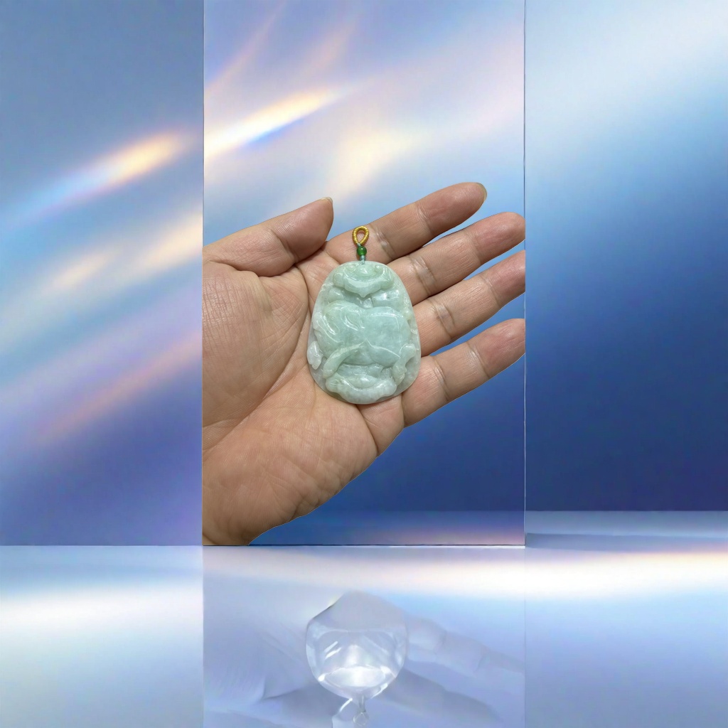 Natural jade carved pendants, exquisite handcrafted jade pendants, fashionable and versatile accessories Specification image
