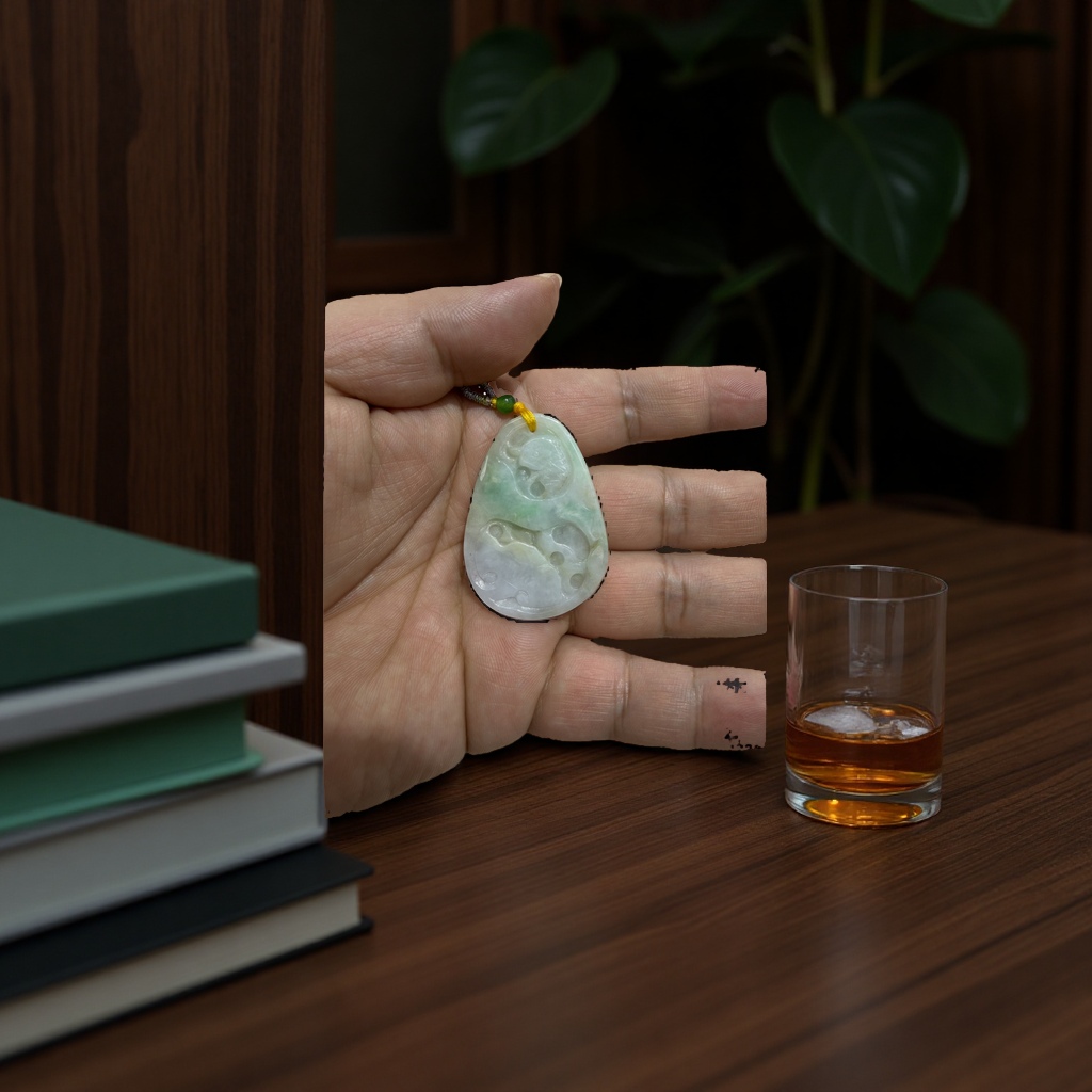 Natural jade pendant, a fashionable and versatile necklace for women, a light luxury and niche design. 134018966 Specification image
