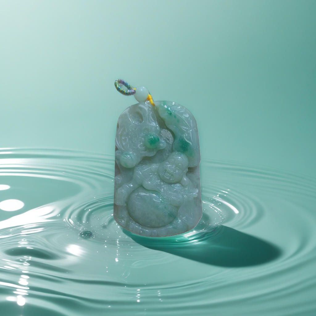 Natural jade pendant, a fashionable and versatile jade pendant necklace for women to wear as a gift or for personal use Specification image