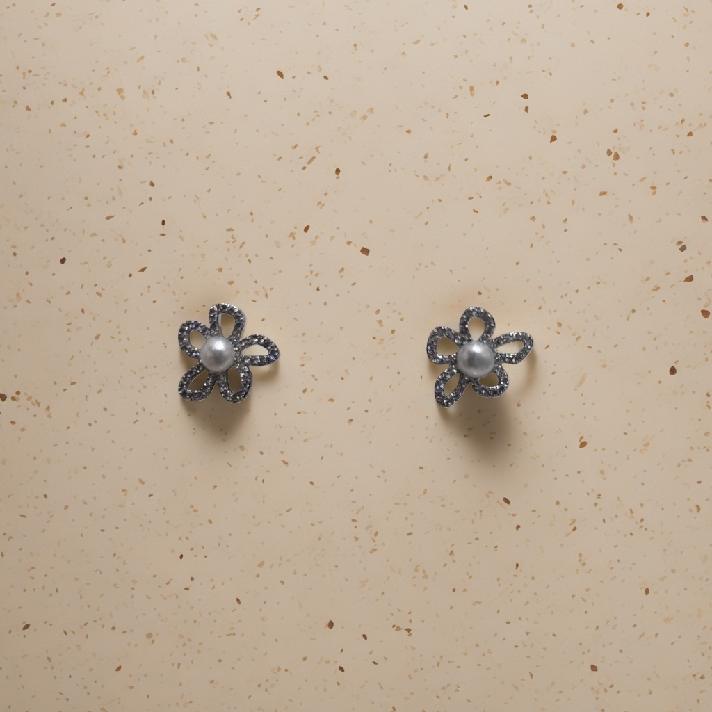 Flower-shaped ear studs are fashionable and simple earrings that are versatile for ladies Application Scenario