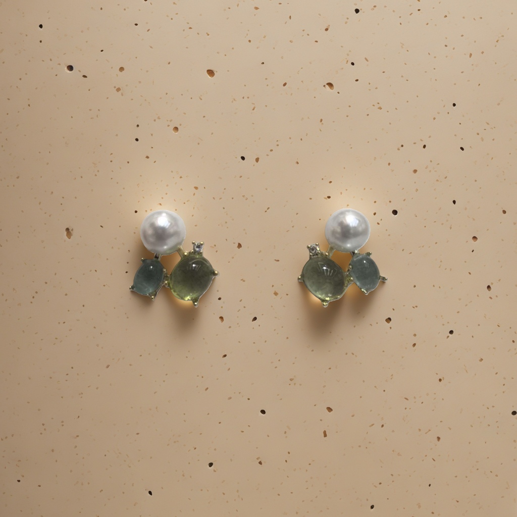 Pearl stud earrings, natural freshwater pearl earrings, are simple, versatile, small and exquisite Application Scenario