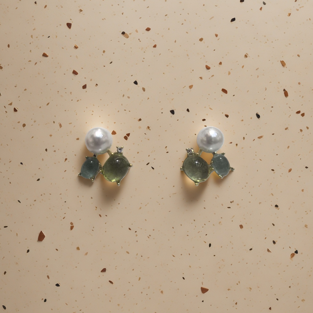 Pearl stud earrings, natural freshwater pearl earrings, are simple, versatile, small and exquisite Specification image