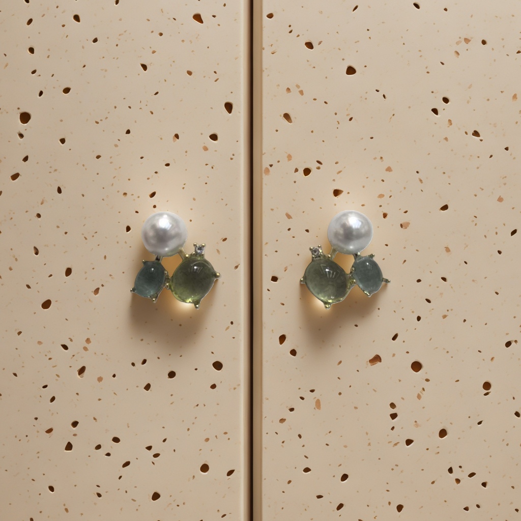 Pearl stud earrings, natural freshwater pearl earrings, are simple, versatile, small and exquisite