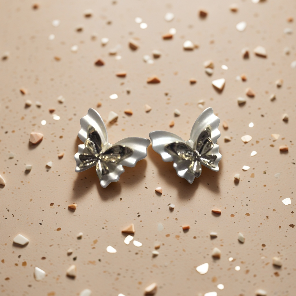 Butterfly-shaped stud earrings are fashionable and light luxury alloy earrings that are versatile for women's daily wear Specification image