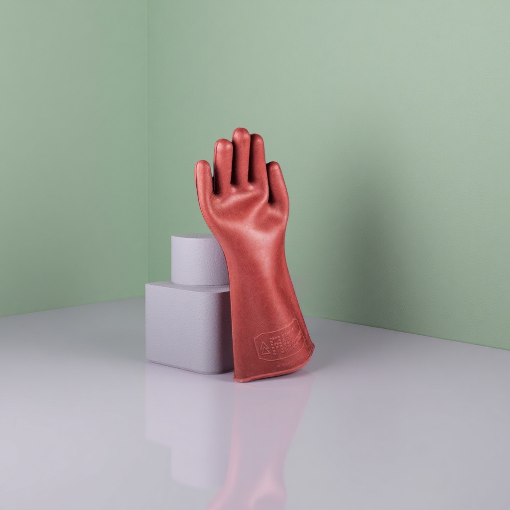 High-voltage rubber insulating gloves, electrician protection, high-voltage resistant insulating rubber gloves details Picture