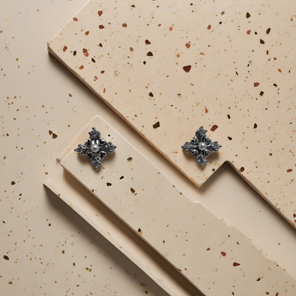 A pair of simple and fashionable metal earrings for women, light luxury and versatile earrings details Picture