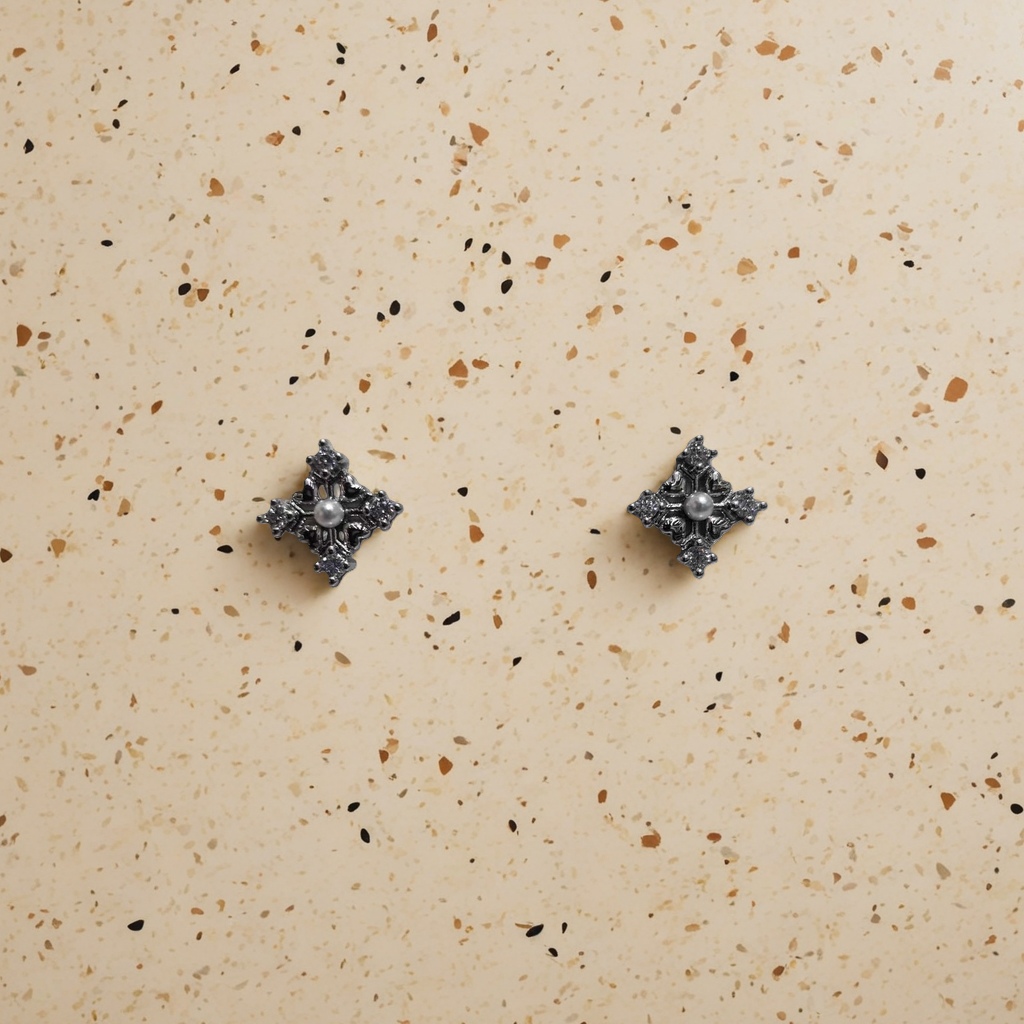 A pair of simple and fashionable metal earrings for women, light luxury and versatile earrings Specification image