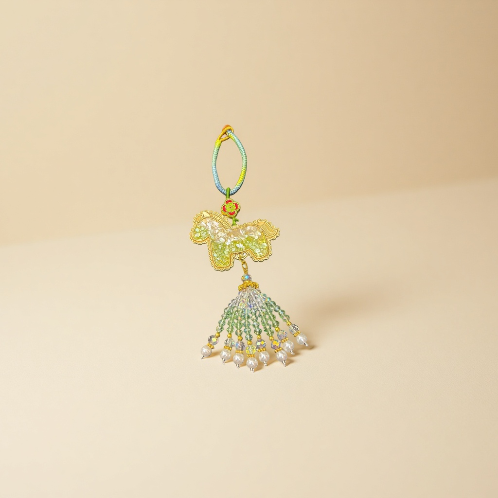 Horse-shaped metal decorative pendant, bag pendant, keychain accessory, decorative keychain pendant Specification image