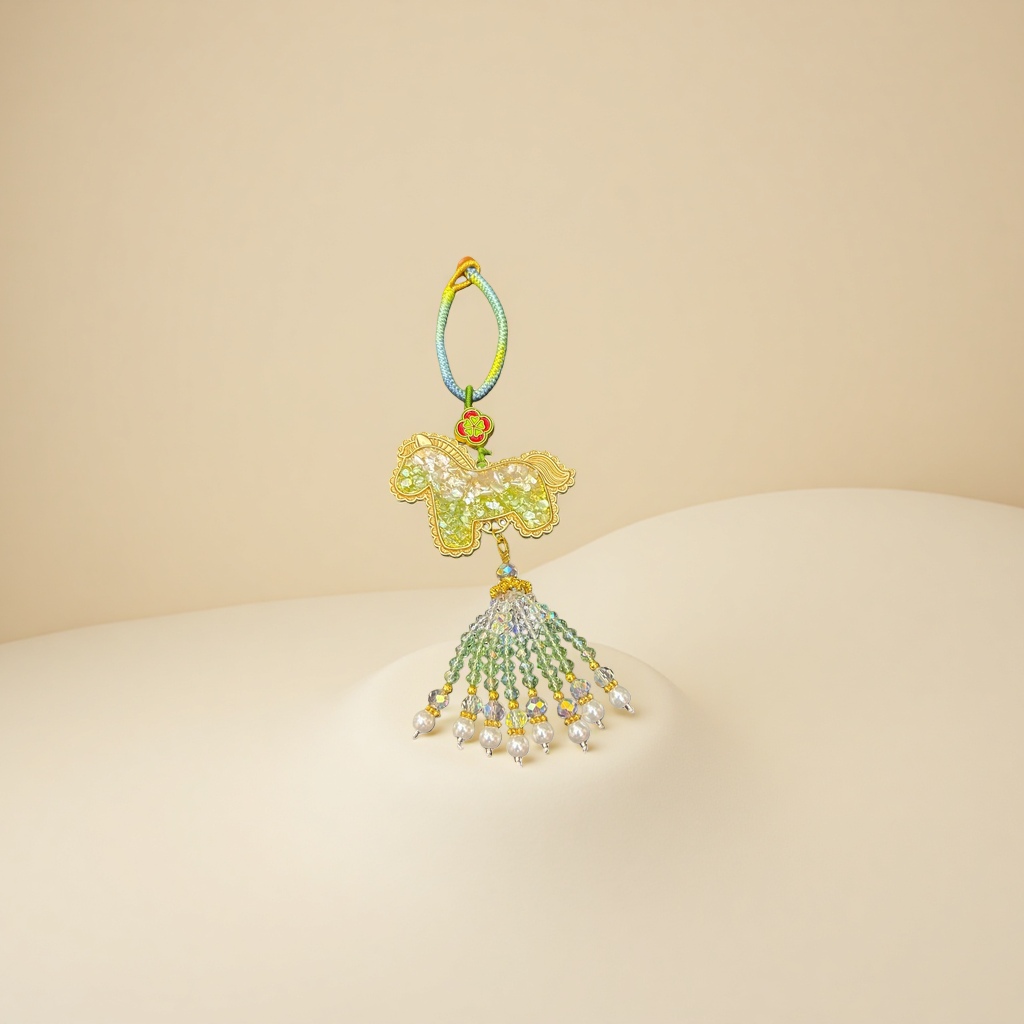 Horse-shaped metal decorative pendant, bag pendant, keychain accessory, decorative keychain pendant Application Scenario