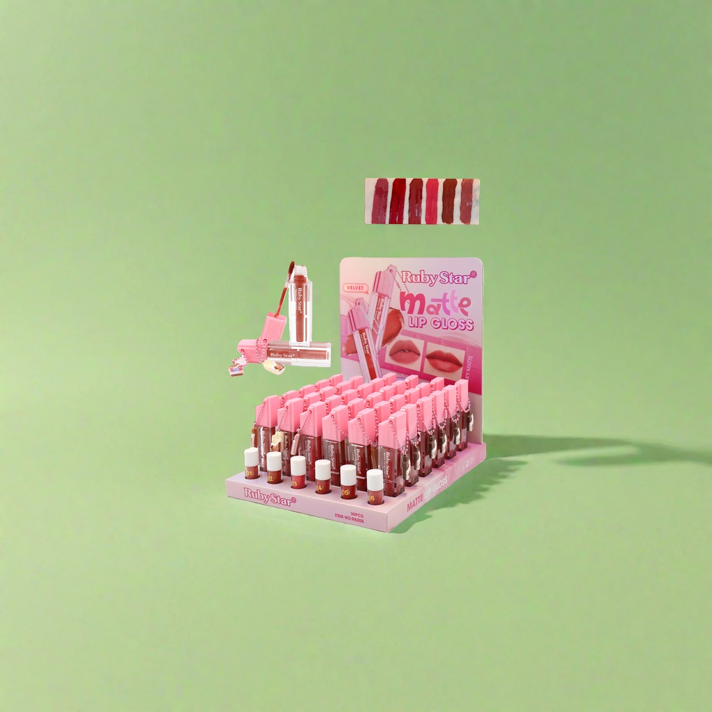 Ruby Star Matte Lip Gloss Display Box Lip Gloss Gift Box, moisturizing, color-changing and long-lasting Specification image