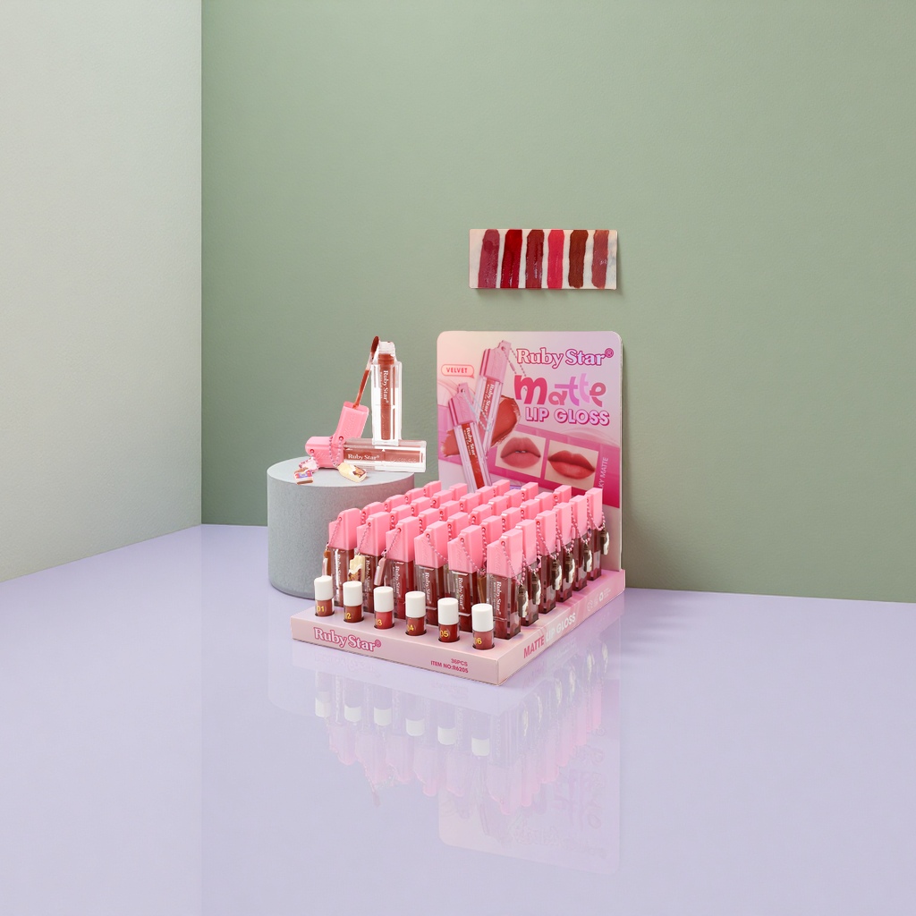 Ruby Star Matte Lip Gloss Display Box Lip Gloss Gift Box, moisturizing, color-changing and long-lasting