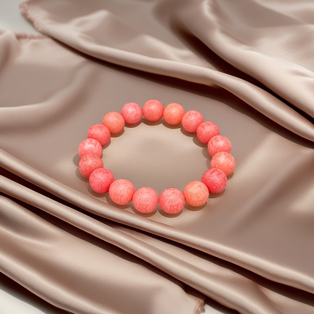 A fashionable and simple women's accessory with red engraved beads Application Scenario