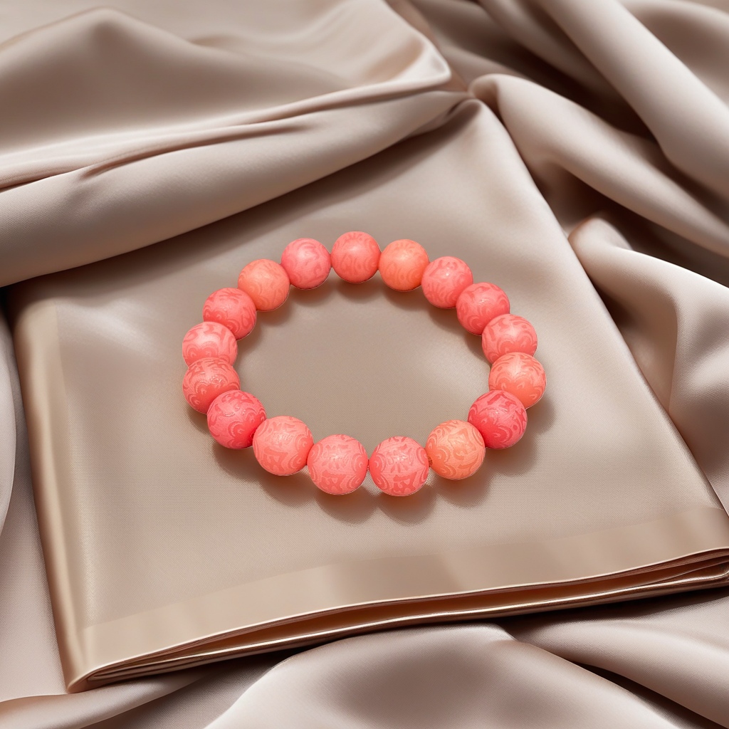 A fashionable and simple women's accessory with red engraved beads Specification image