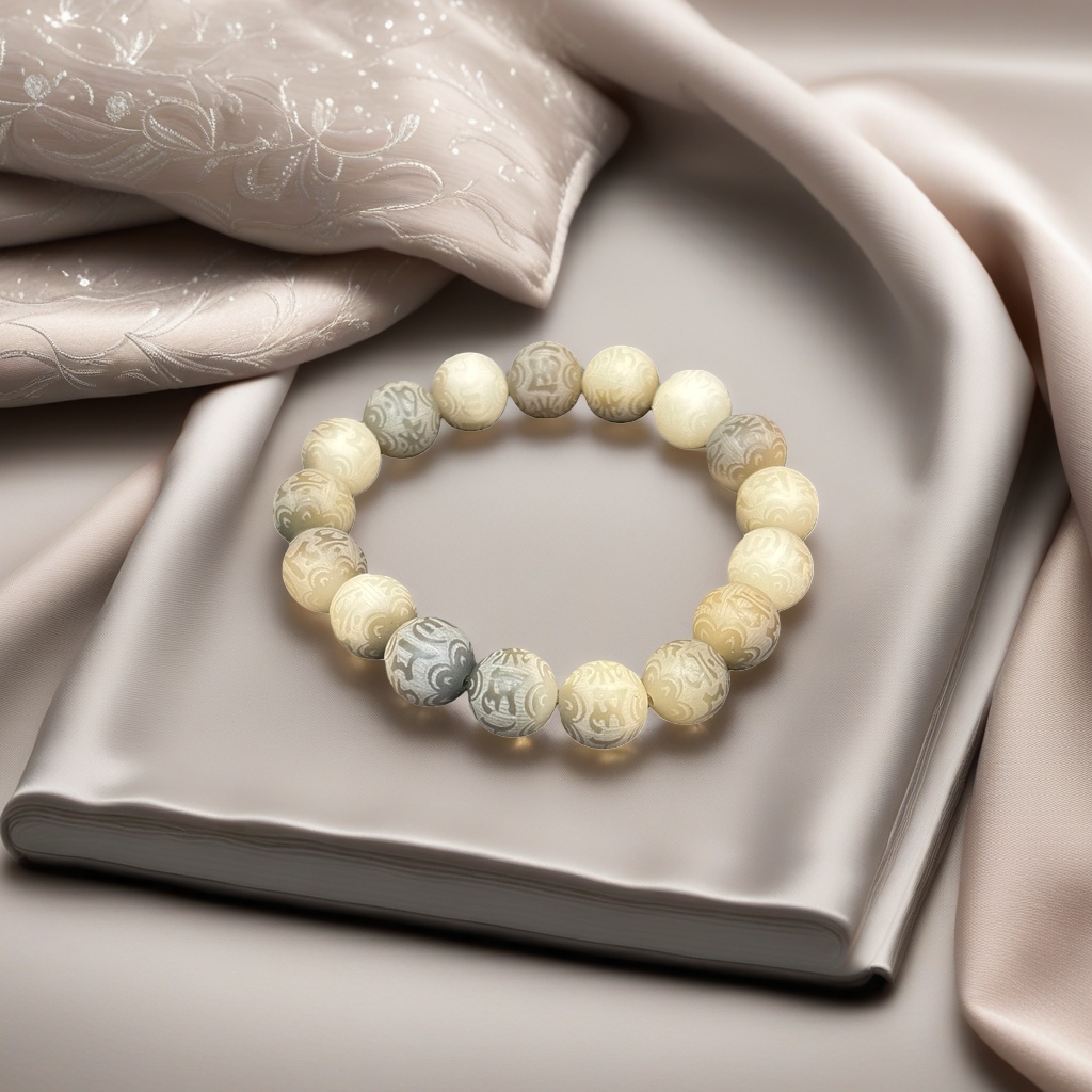 Carved bead bracelet, natural stone beads, hand-woven, suitable for both men and women Application Scenario