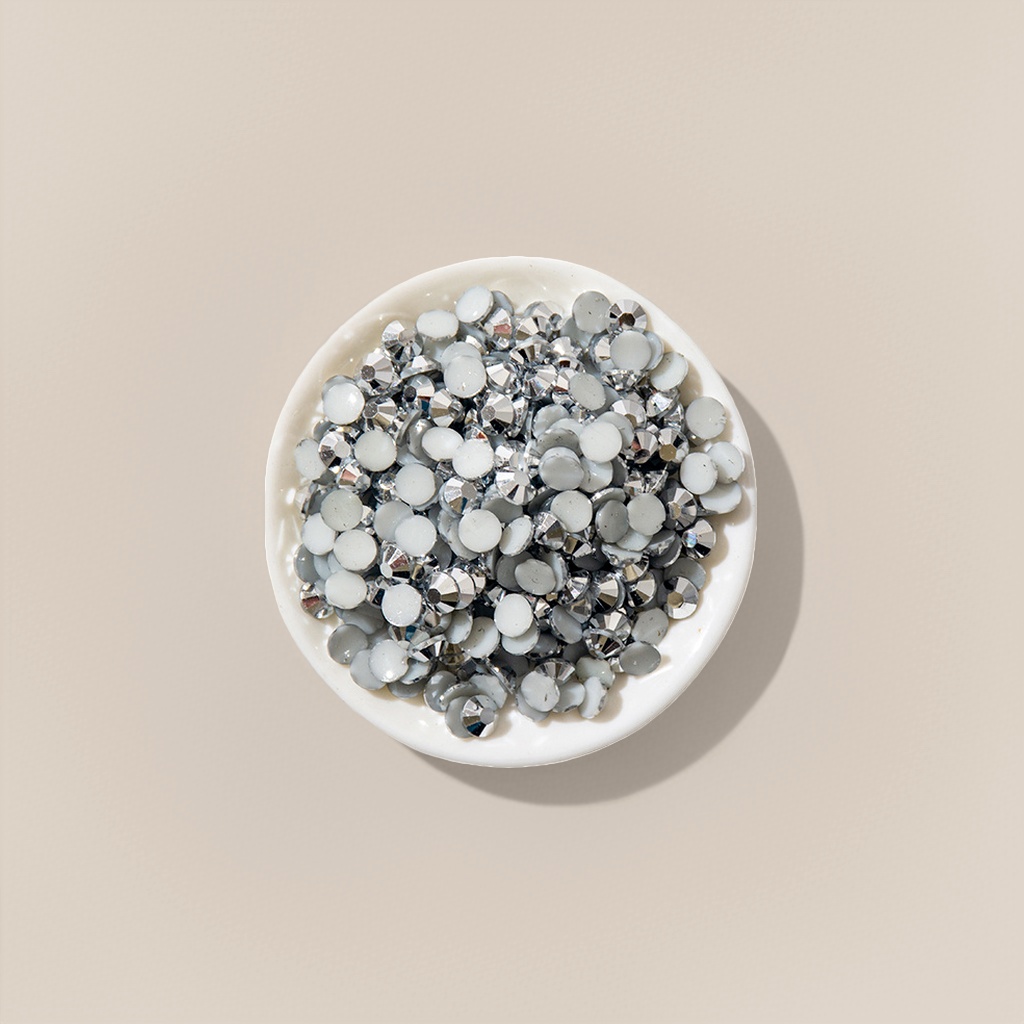 Fondo plano redondo plateado Specification image