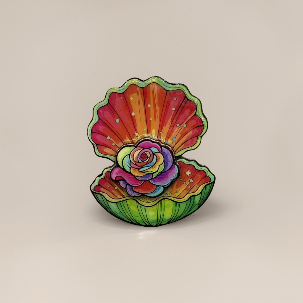 Color shell shape refrigerador stickers home doodles océano viento creativo decoración de escritorio Specification image