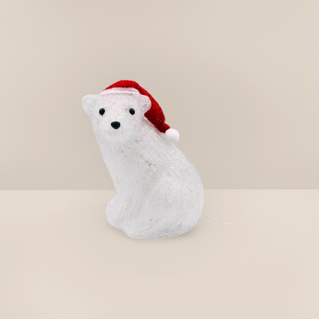 White polar bear figurines, indoor and outdoor decorative lights, ambient lights Application Scenario