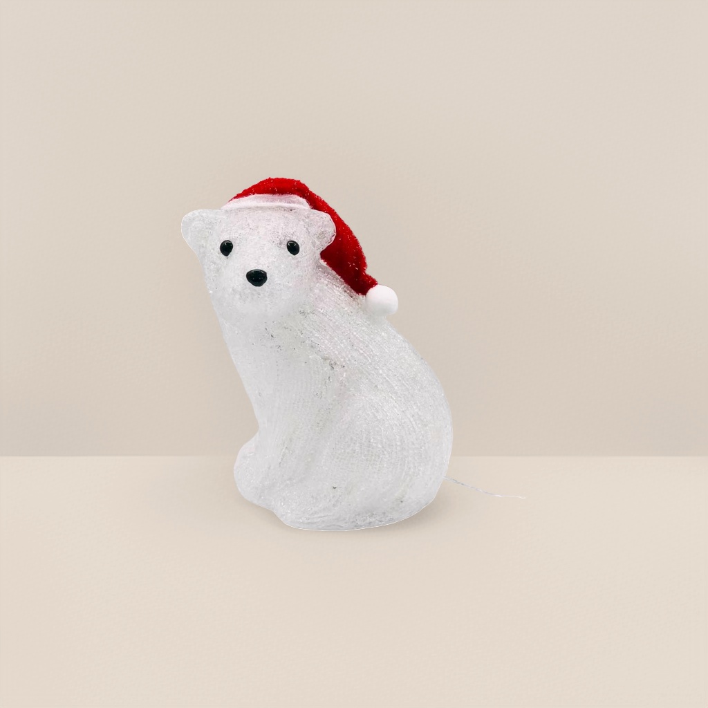 White polar bear figurines, indoor and outdoor decorative lights, ambient lights