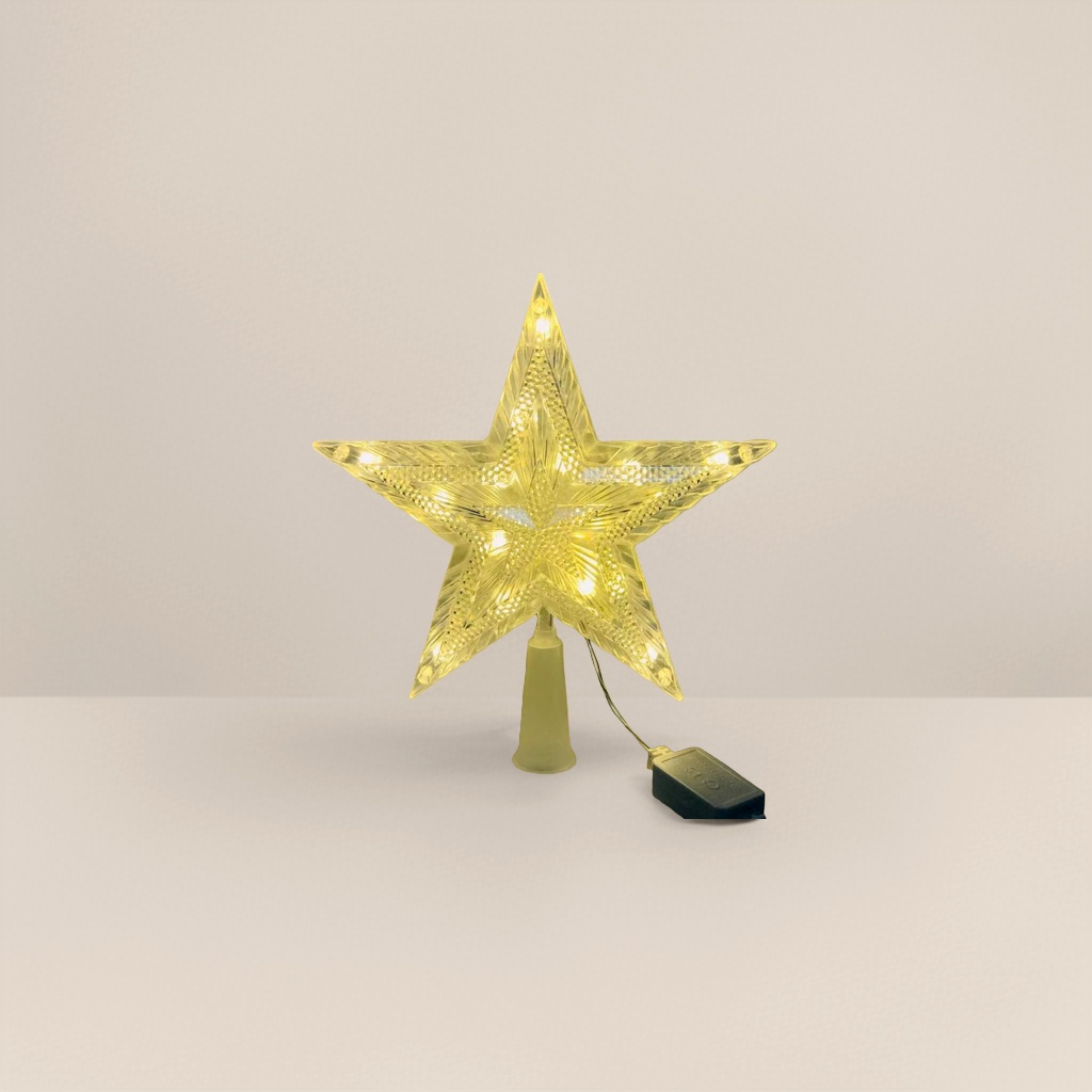 The shining star decorations on the Christmas tree top star Christmas tree atmosphere decoration arrangement details Picture