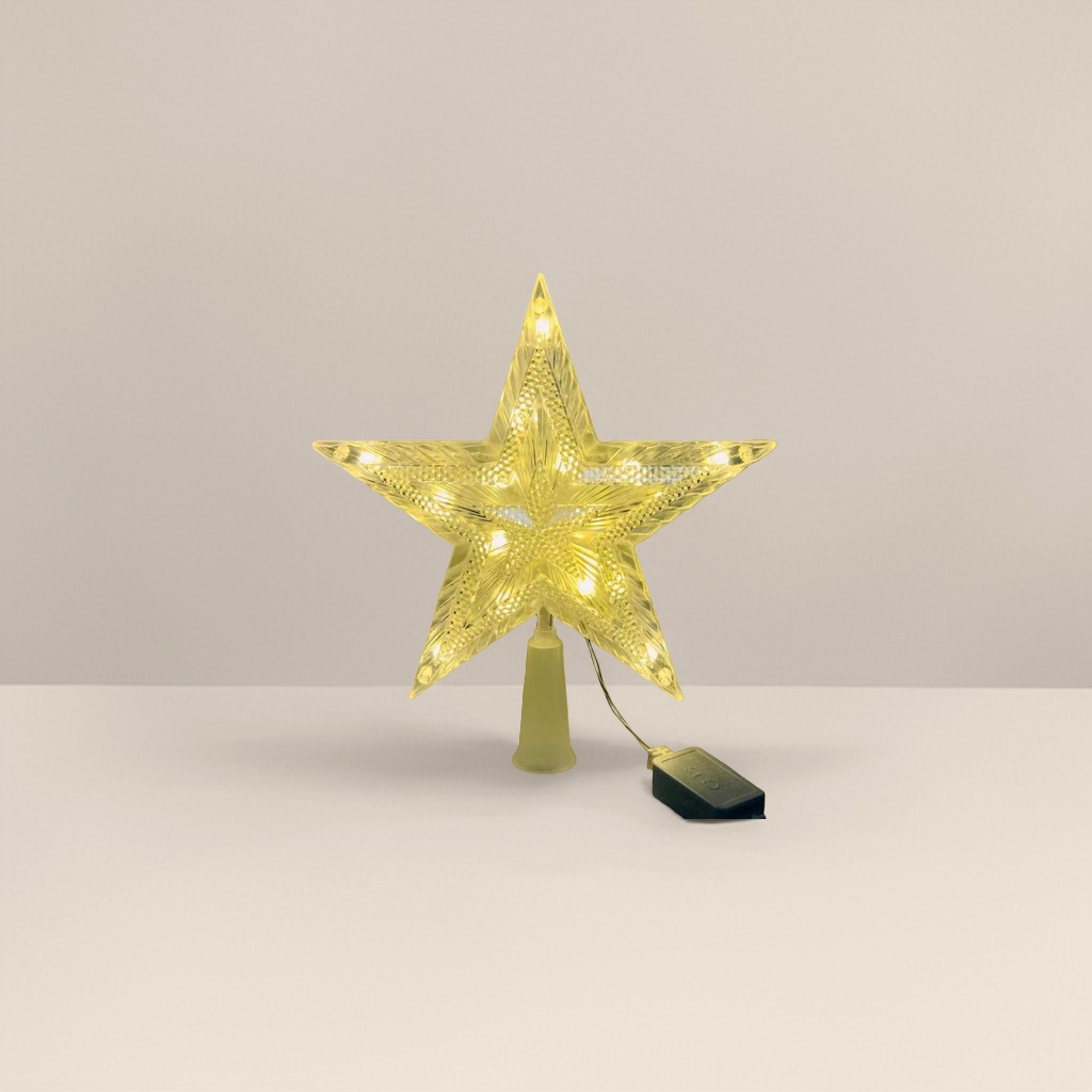 The shining star decorations on the Christmas tree top star Christmas tree atmosphere decoration arrangement Specification image