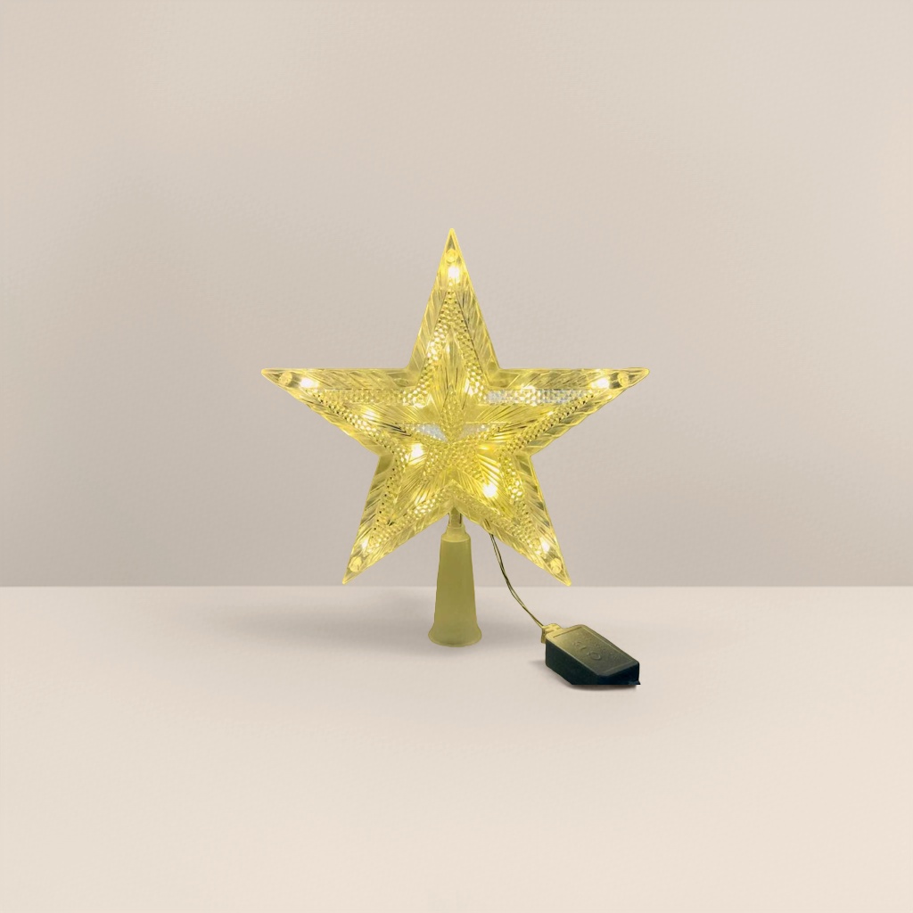The shining star decorations on the Christmas tree top star Christmas tree atmosphere decoration arrangement Application Scenario