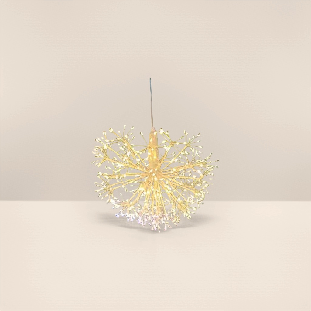 The golden branch-shaped outdoor decorative lamp is modern and simple
