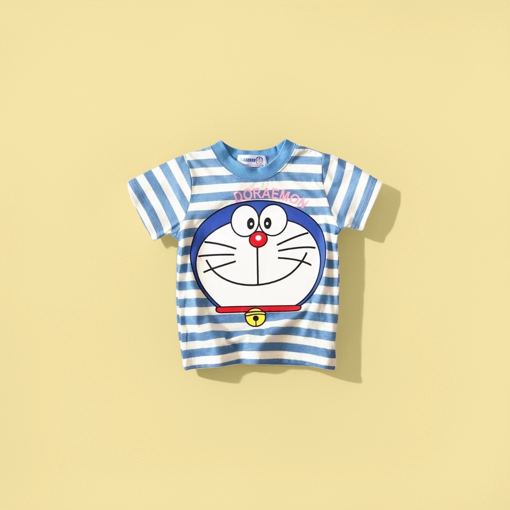 Doraemon cartoon pattern pure cotton short-sleeved T-shirt for both men and women, casual top Application Scenario