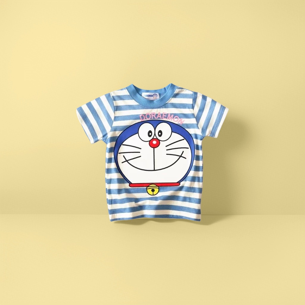 Doraemon cartoon pattern pure cotton short-sleeved T-shirt for both men and women, casual top