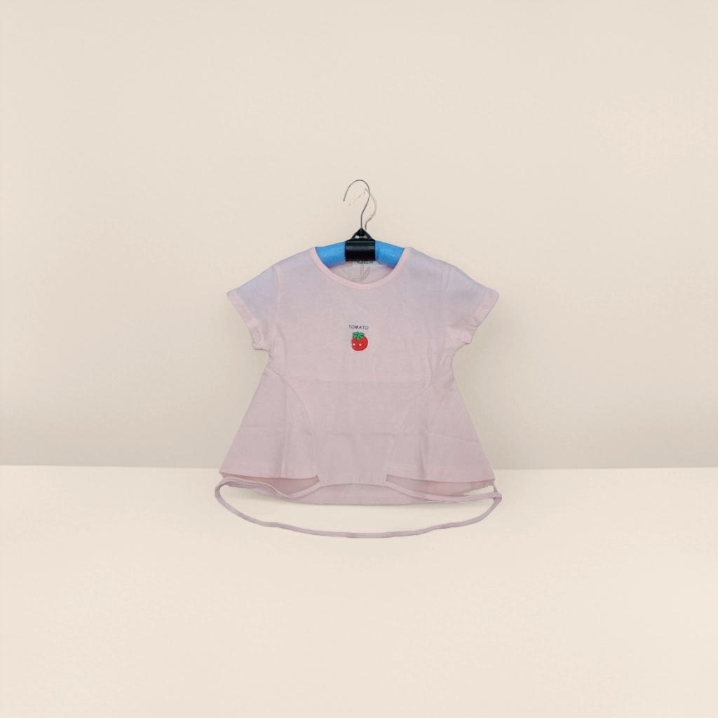 Pink children's pure cotton T-shirt, short-sleeved top for boys and girls, breathable and comfortable in summer Specification image