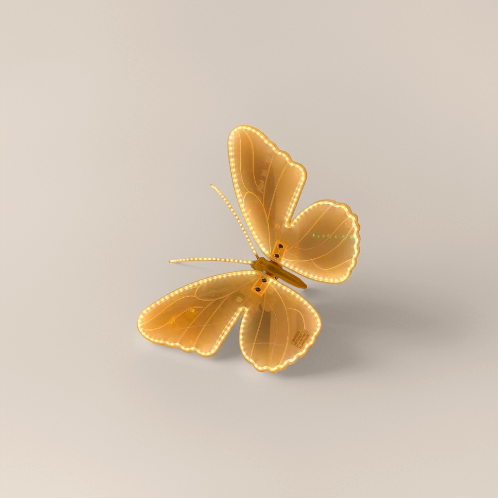 Luminous butterfly decorations, butterfly wall decorations, home ornaments, creative luminous decorations Specification image