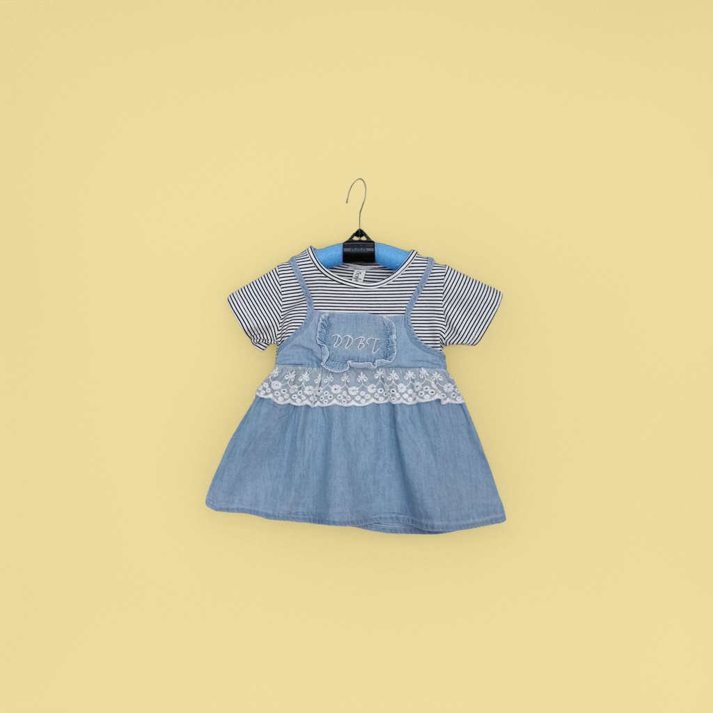 Children's dress: Summer pure cotton printed A-line dress for girls
