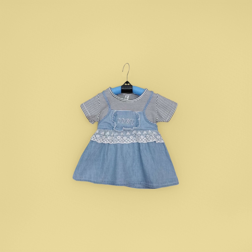Children's dress: Summer pure cotton printed A-line dress for girls details Picture