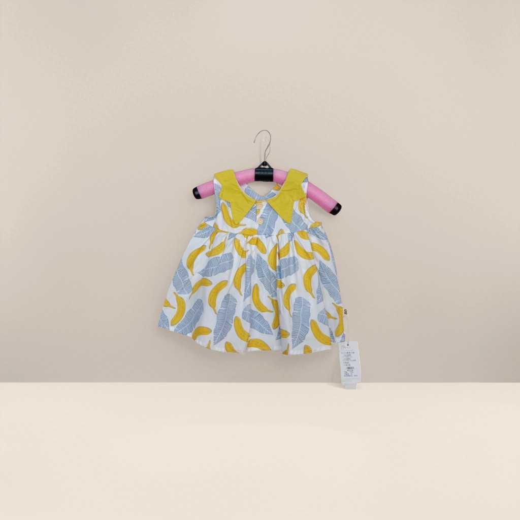 Children's dress with pure cotton cartoon print A-line style, comfortable and breathable, new summer style